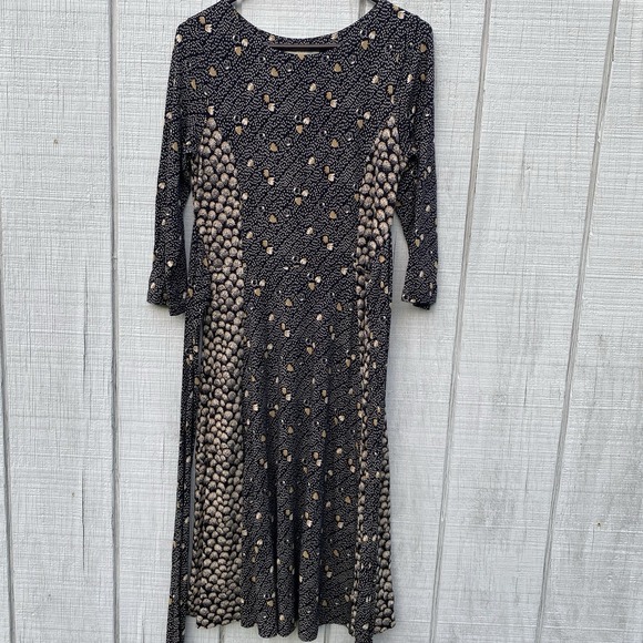 Boden Dresses & Skirts - Boden Anna Wrap Tie Dress 3/4 Sleeve Midi Length Jersey Stretchy‎ Modest Size 4